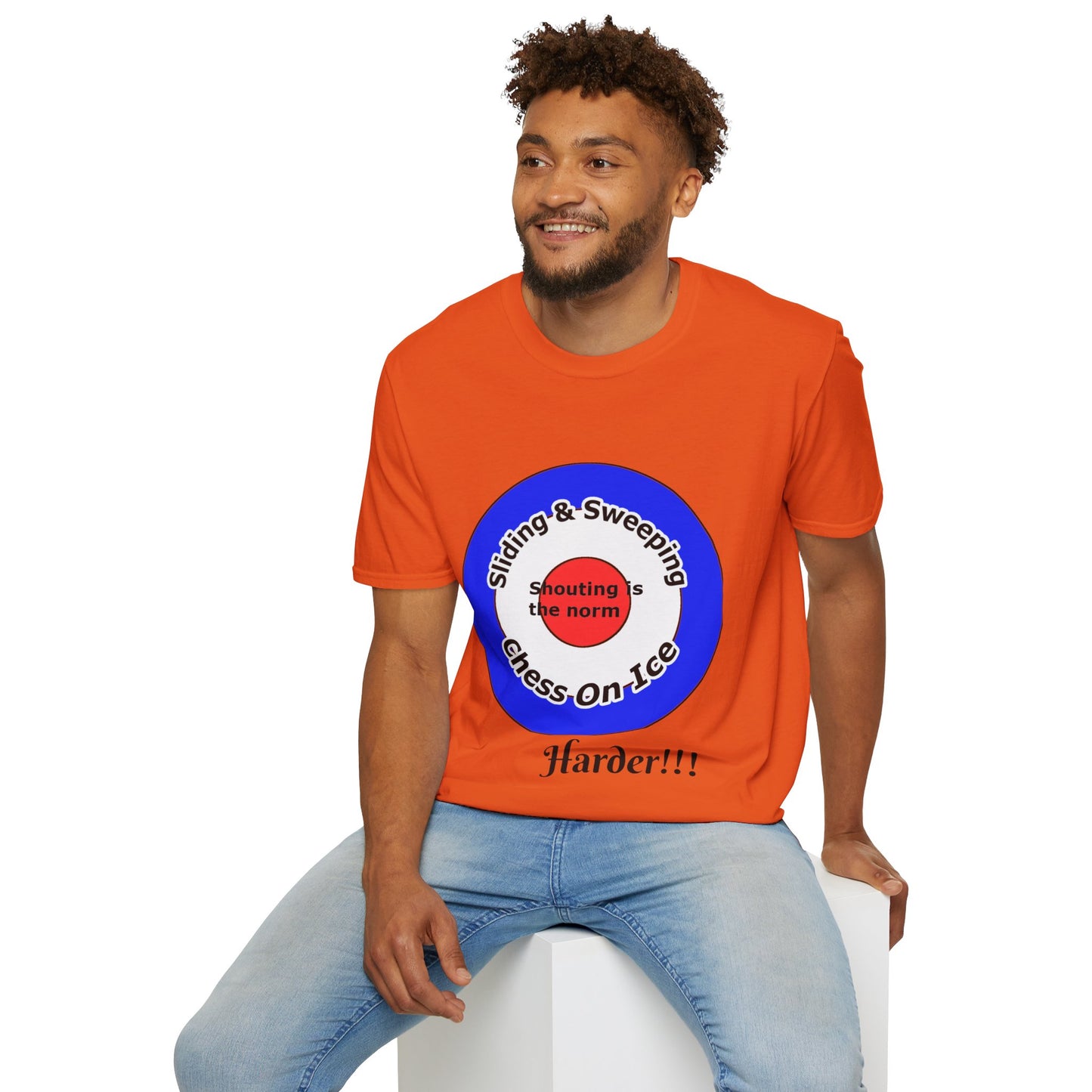 Curling(Chess on ice, shouting is the norm, sliding and sweeping) Unisex Softstyle T-Shirt