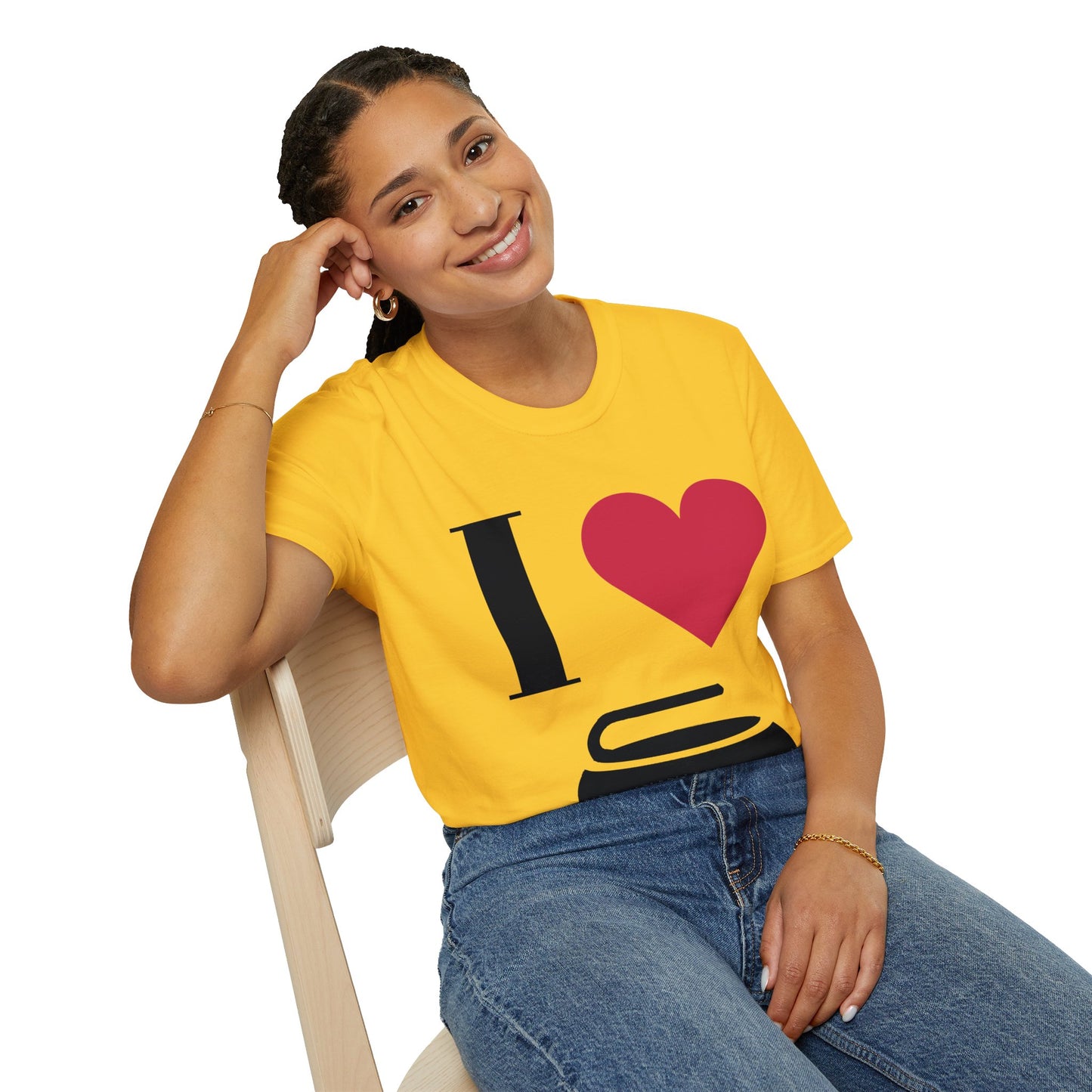 Unisex Softstyle T-Shirt – 100% Cotton ‘I Love Curling’ Graphic Tee | Soft, Lightweight & Comfortable