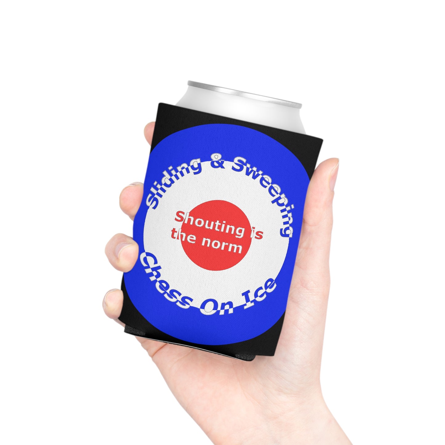 Curling Chess On Ice Motivational Can Cooler