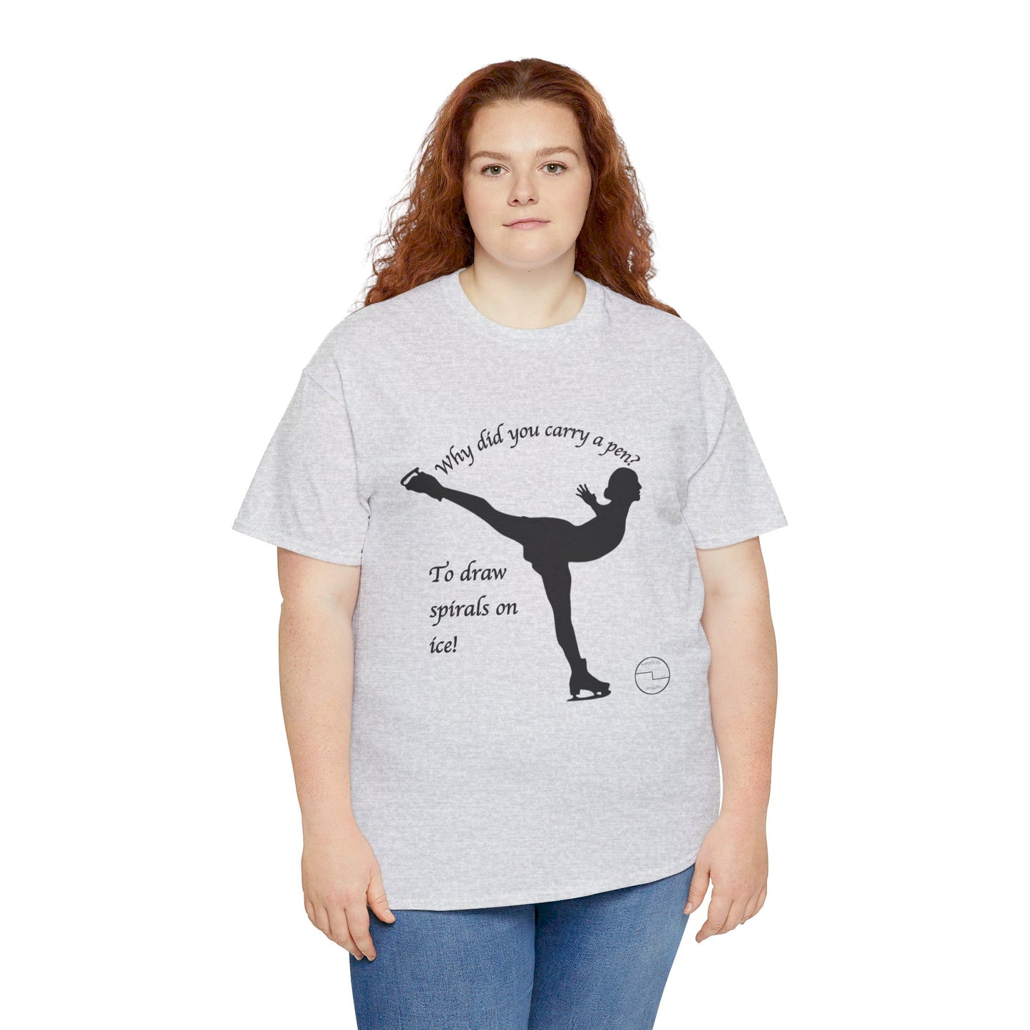 Figure Skating Joke, Spiral Sketch | Unisex 100% Heavy Cotton Tee