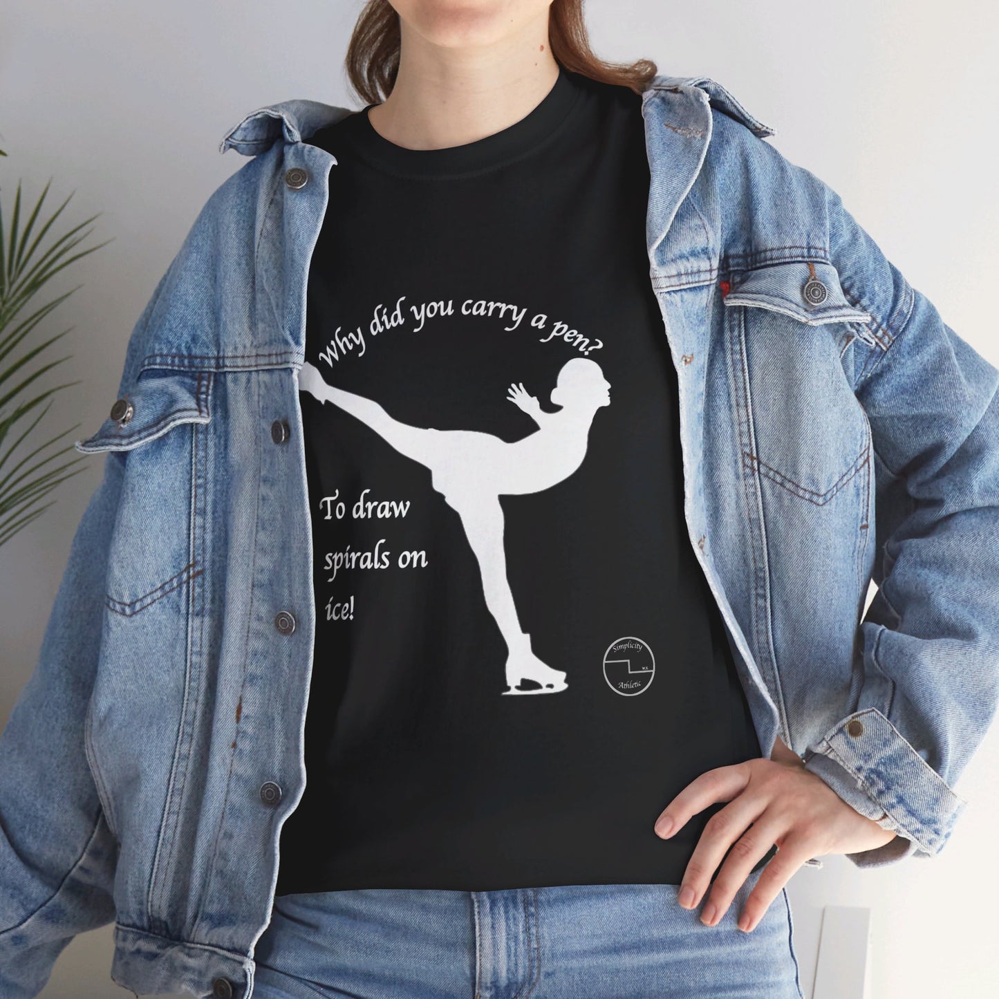 Figure Skating Joke, Spiral Sketch | Unisex 100% Heavy Cotton Tee