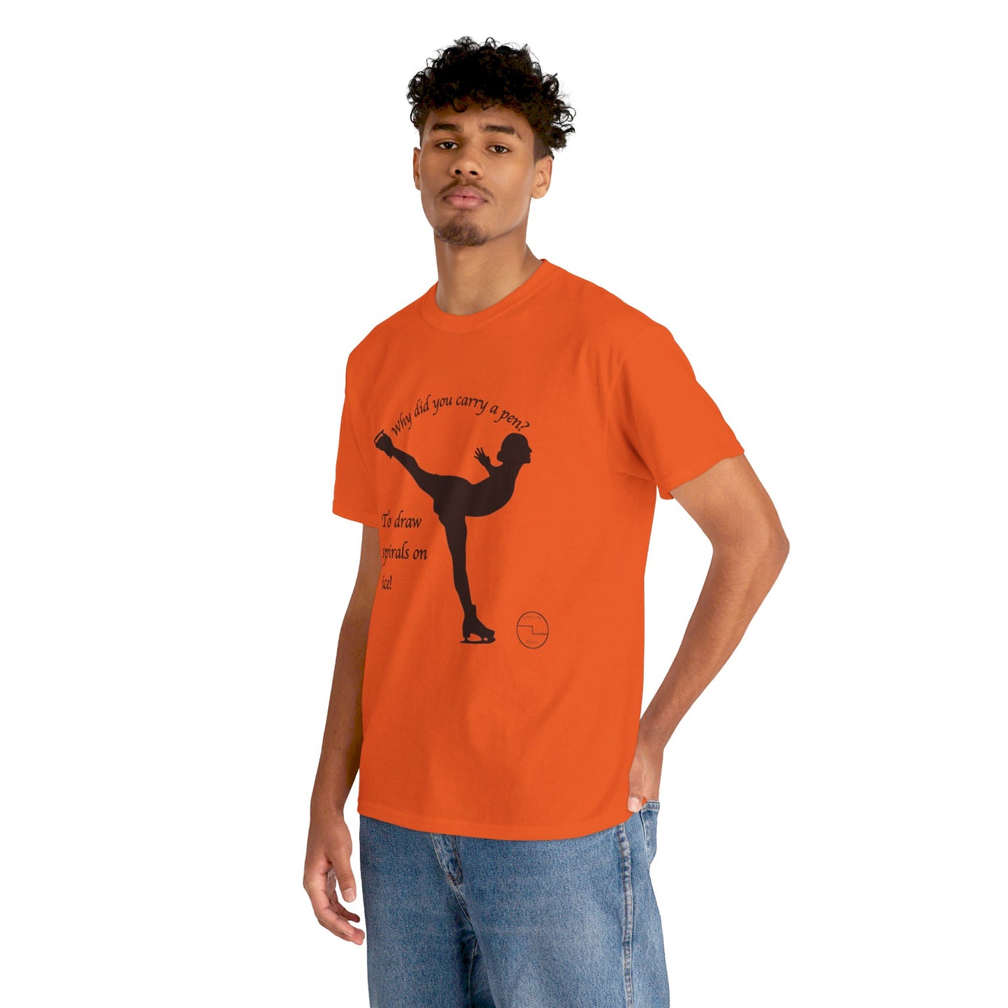 Figure Skating Joke, Spiral Sketch | Unisex 100% Heavy Cotton Tee