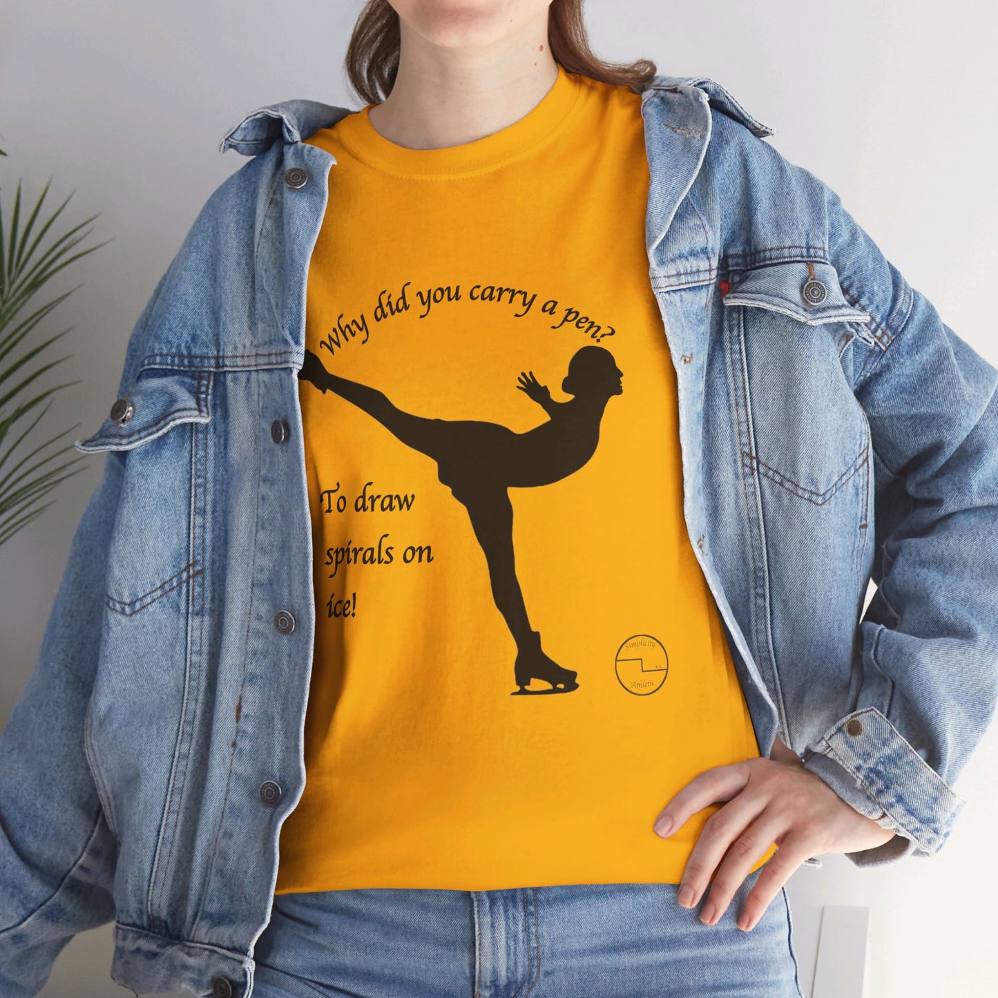 Figure Skating Joke, Spiral Sketch | Unisex 100% Heavy Cotton Tee