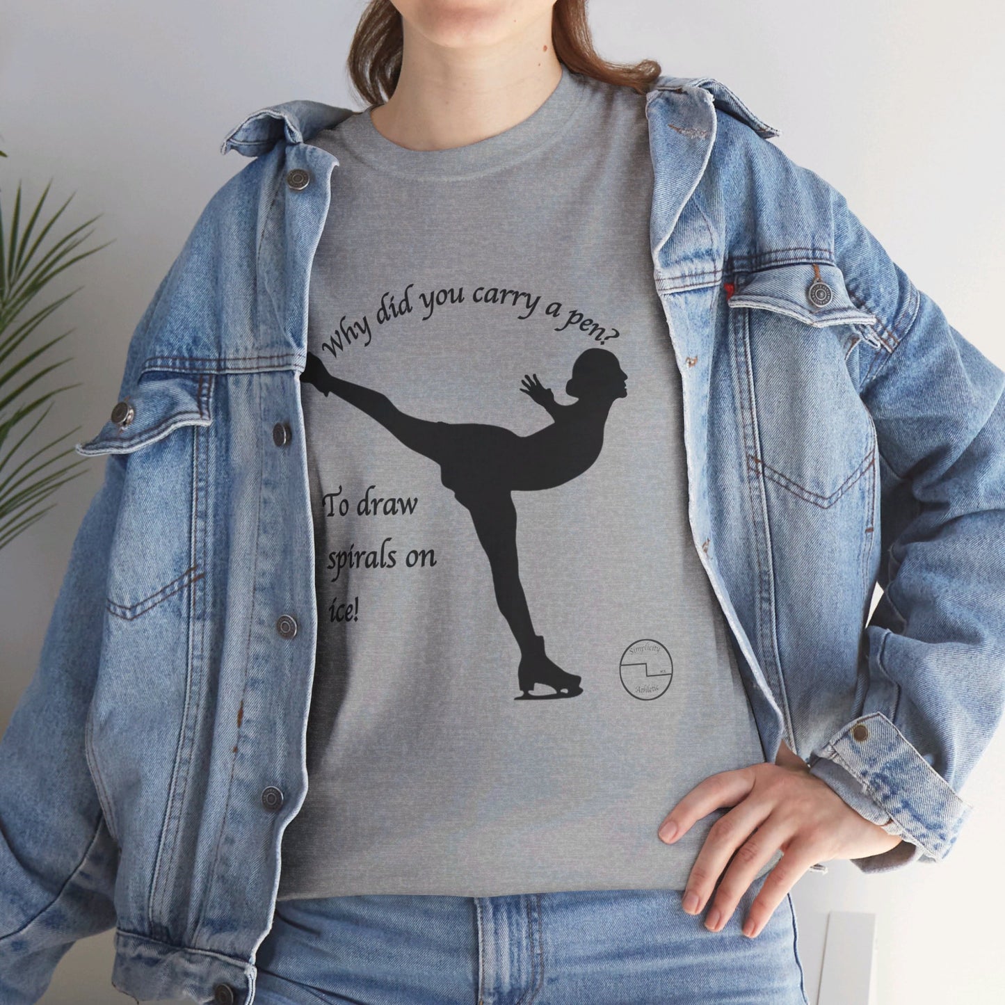 Figure Skating Joke, Spiral Sketch | Unisex 100% Heavy Cotton Tee