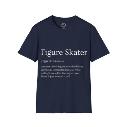 Unisex Softstyle Figure Skater T-Shirt – Defying Gravity Design | 100% Ring-Spun Cotton, Lightweight & Comfortable
