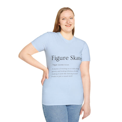 Unisex Softstyle Figure Skater T-Shirt – Defying Gravity Design | 100% Ring-Spun Cotton, Lightweight & Comfortable