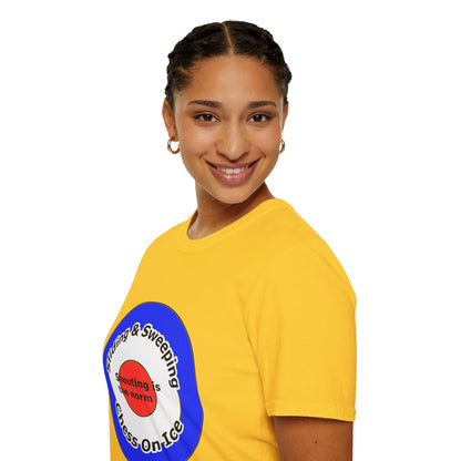 Curling(Chess on ice, shouting is the norm, sliding and sweeping) Unisex Softstyle T-Shirt