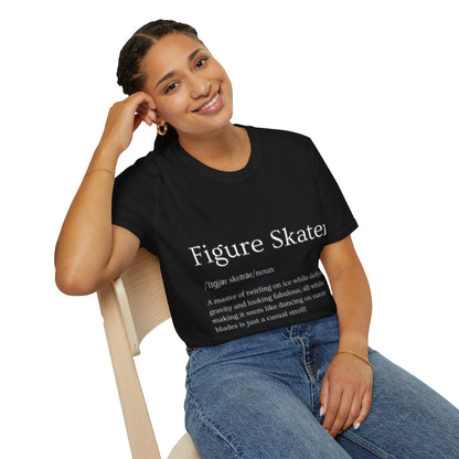 Unisex Softstyle Figure Skater T-Shirt – Defying Gravity Design | 100% Ring-Spun Cotton, Lightweight & Comfortable