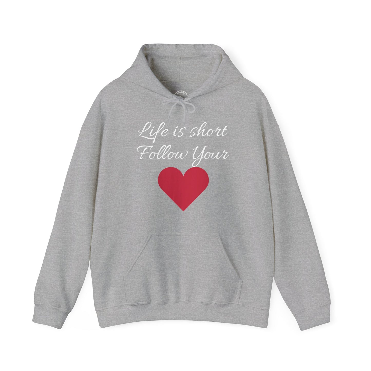 Life is short, follow your heart; You are enough; Double Sides Printed Motivational Unisex Hoodie