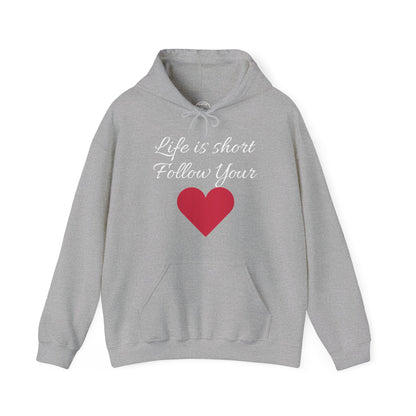 Life is short, follow your heart; You are enough; Double Sides Printed Motivational Unisex Hoodie