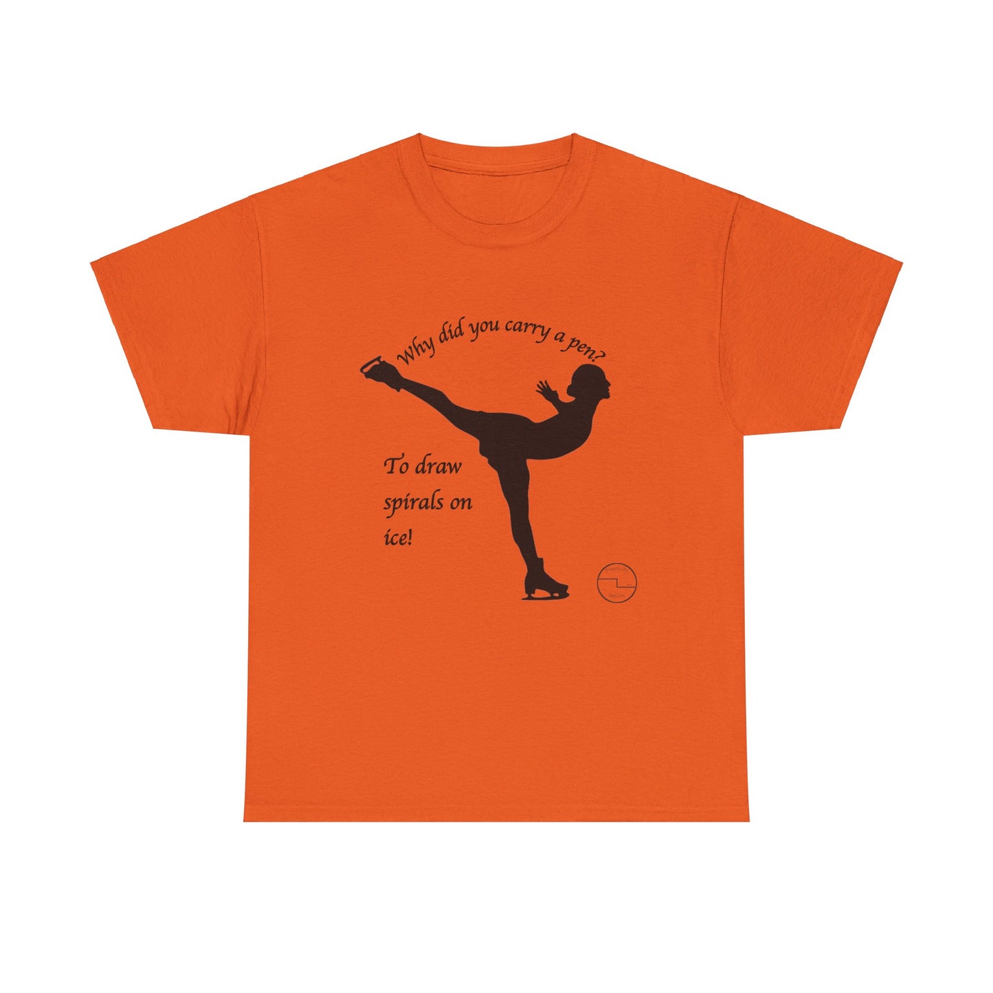Figure Skating Joke, Spiral Sketch | Unisex 100% Heavy Cotton Tee