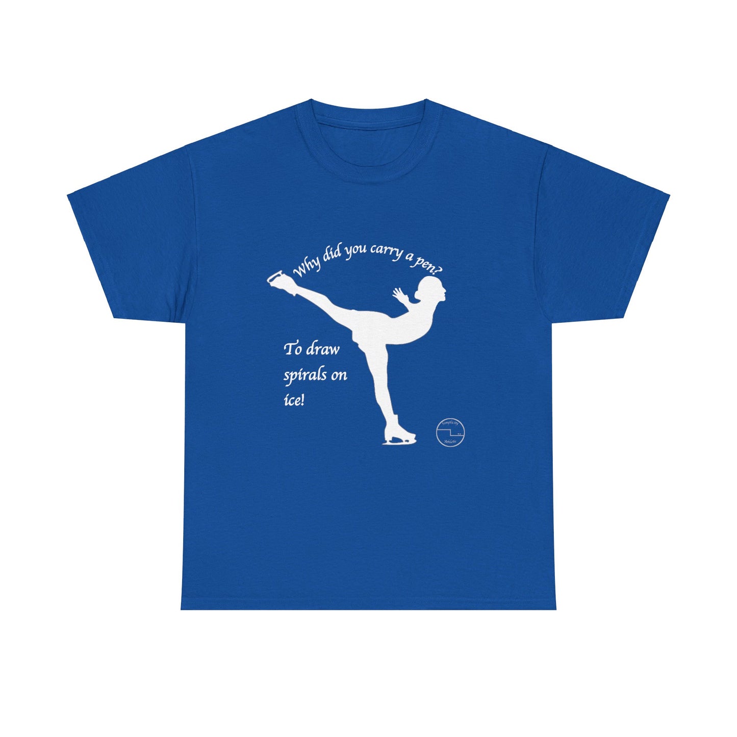 Figure Skating Joke, Spiral Sketch | Unisex 100% Heavy Cotton Tee