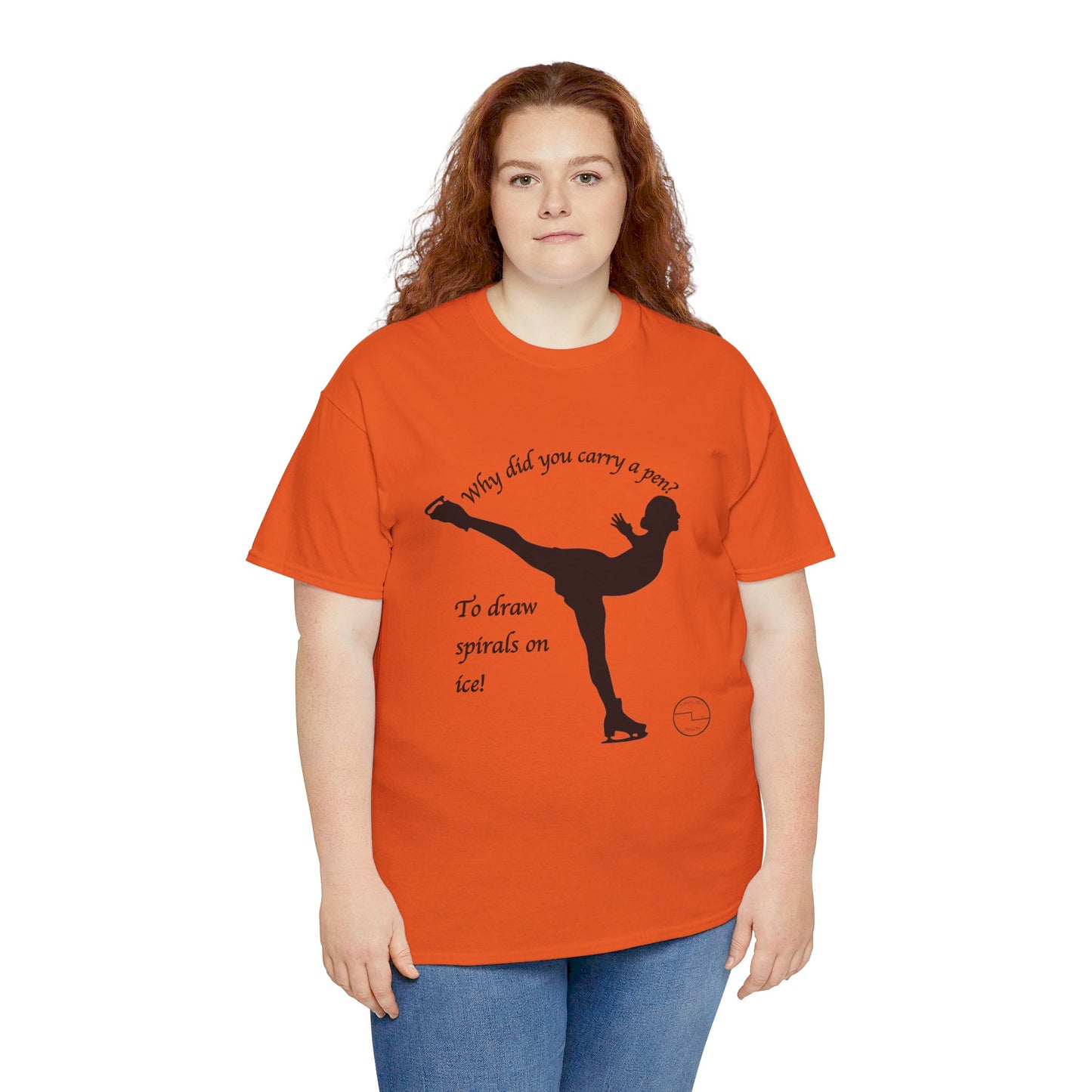 Figure Skating Joke, Spiral Sketch | Unisex 100% Heavy Cotton Tee