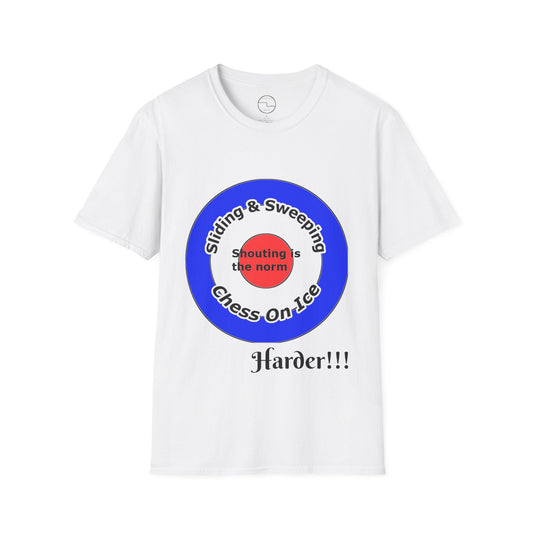 Curling(Chess on ice, shouting is the norm, sliding and sweeping) Unisex Softstyle T-Shirt
