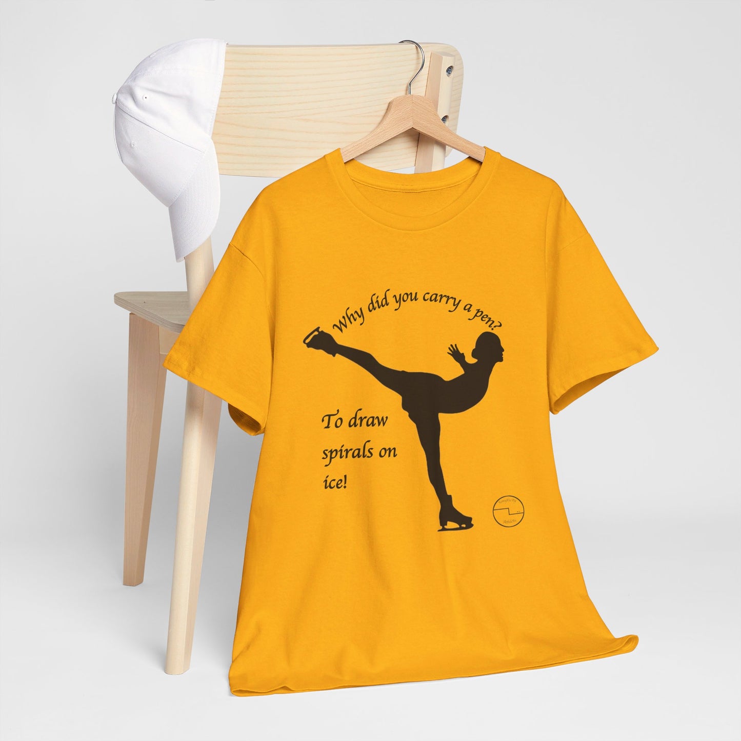 Figure Skating Joke, Spiral Sketch | Unisex 100% Heavy Cotton Tee