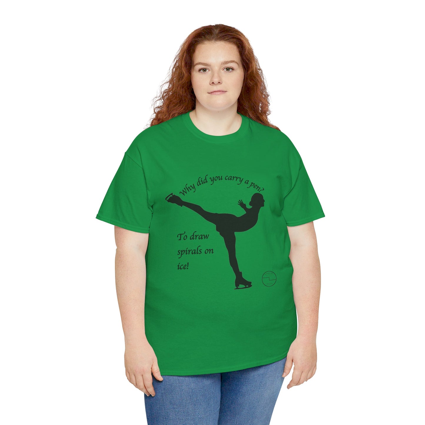Figure Skating Joke, Spiral Sketch | Unisex 100% Heavy Cotton Tee