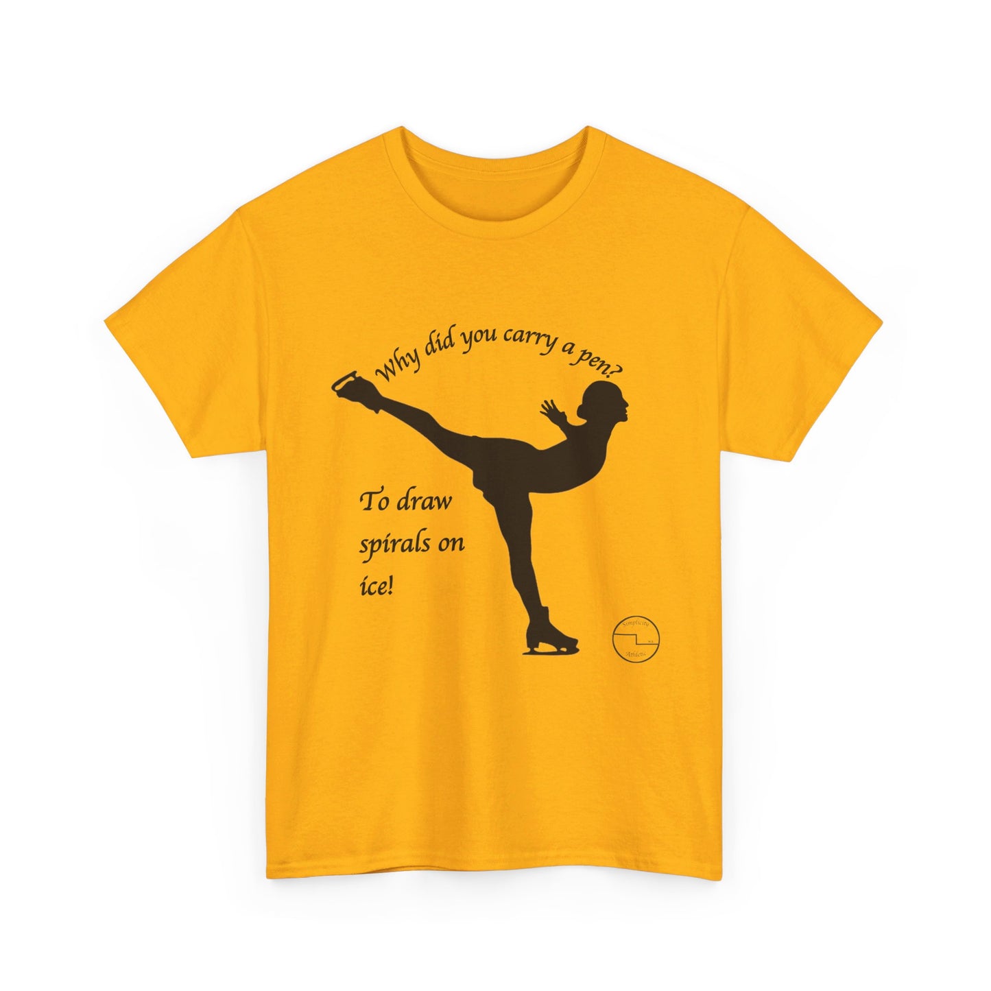 Figure Skating Joke, Spiral Sketch | Unisex 100% Heavy Cotton Tee
