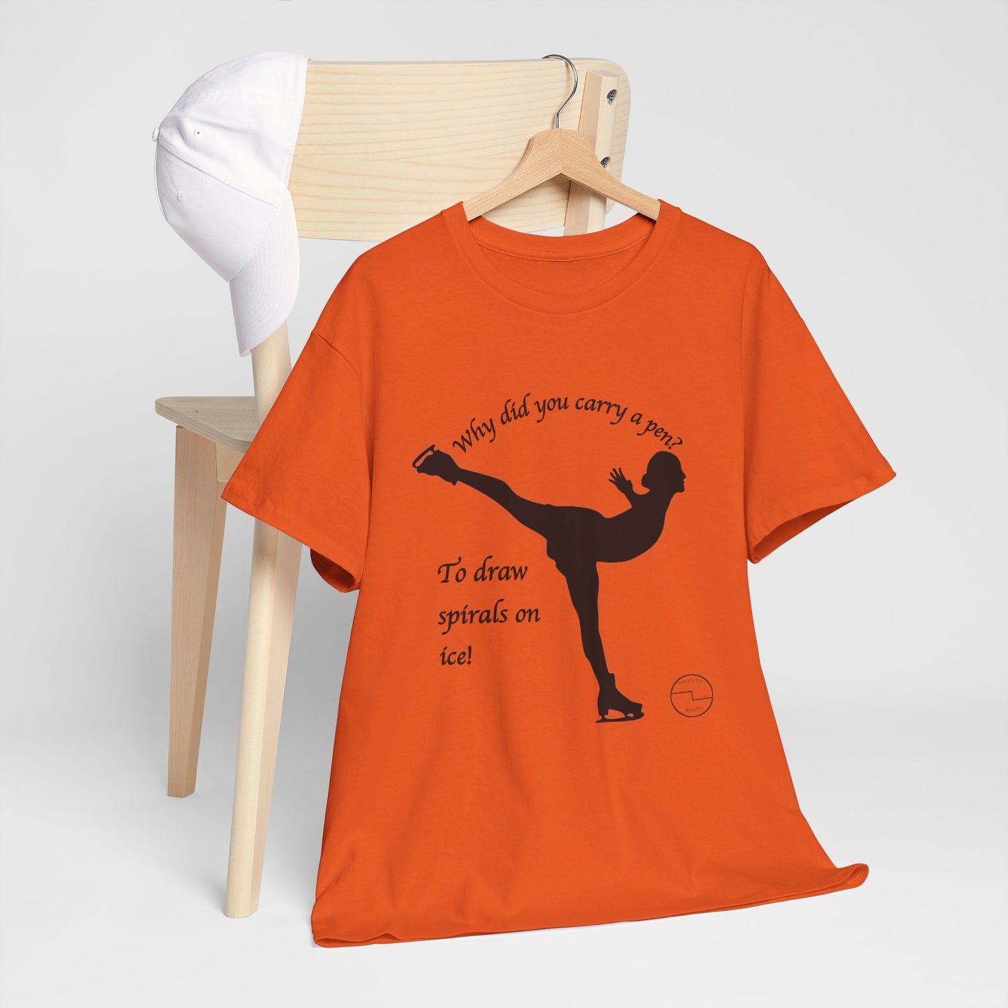 Figure Skating Joke, Spiral Sketch | Unisex 100% Heavy Cotton Tee