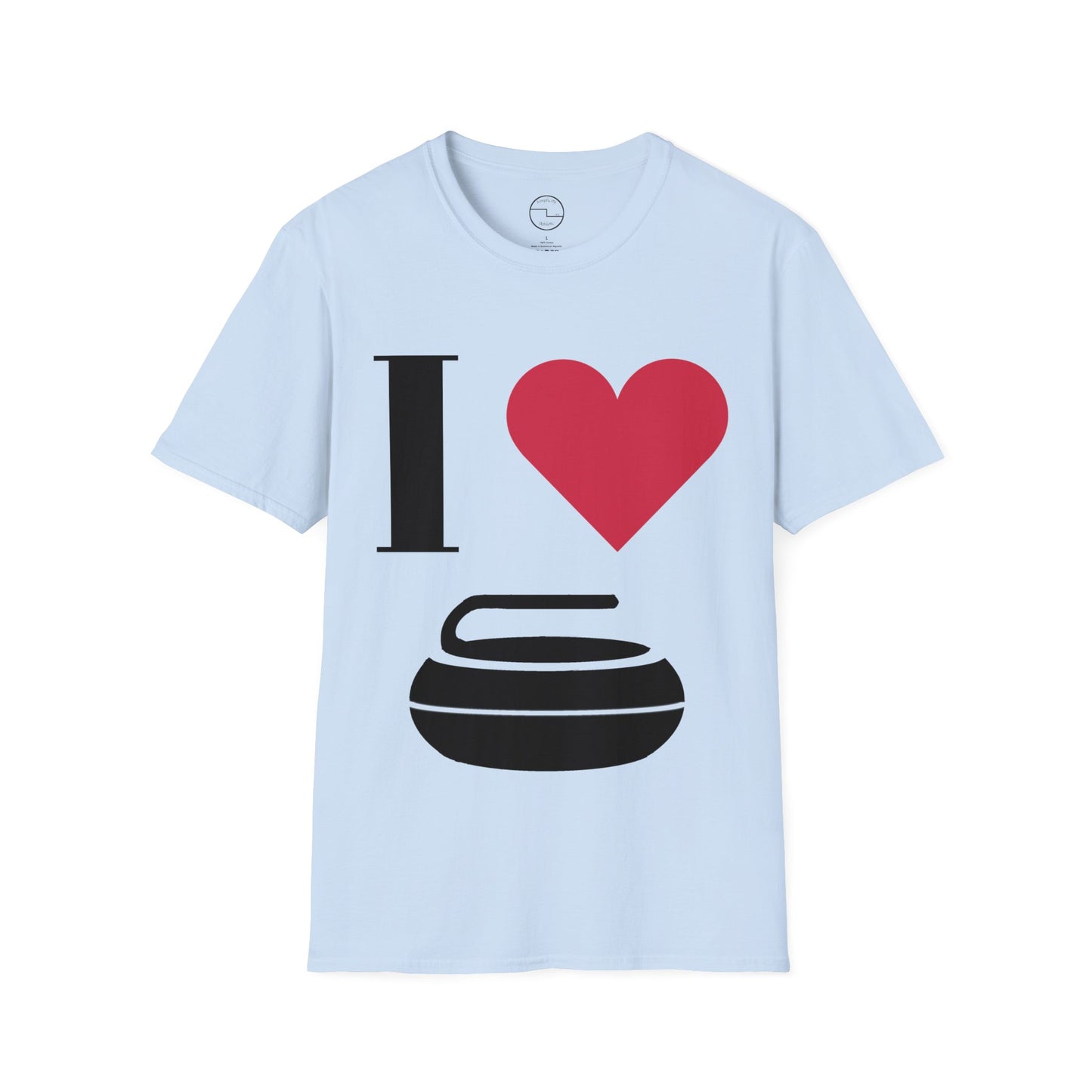 Unisex Softstyle T-Shirt – 100% Cotton ‘I Love Curling’ Graphic Tee | Soft, Lightweight & Comfortable