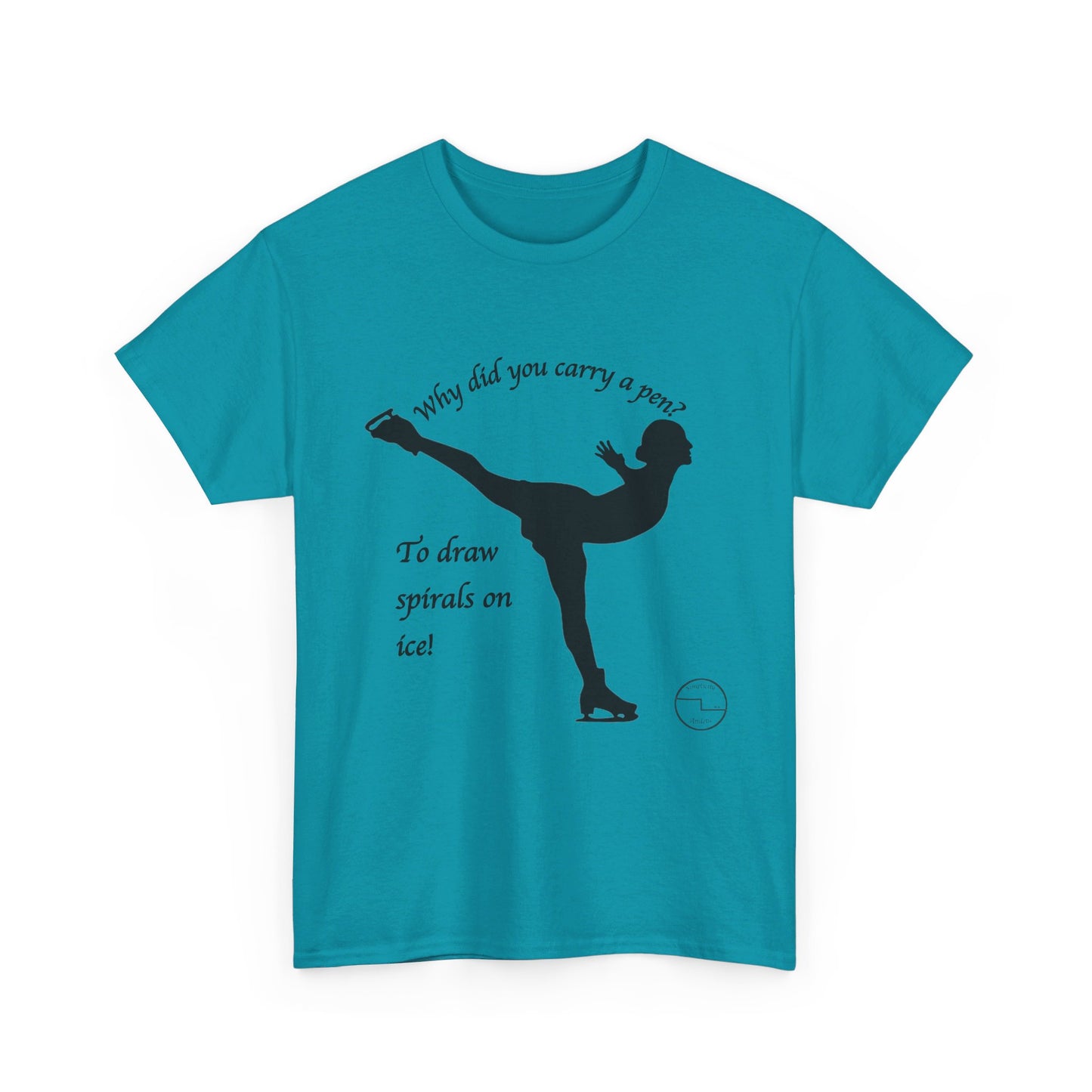 Figure Skating Joke, Spiral Sketch | Unisex 100% Heavy Cotton Tee