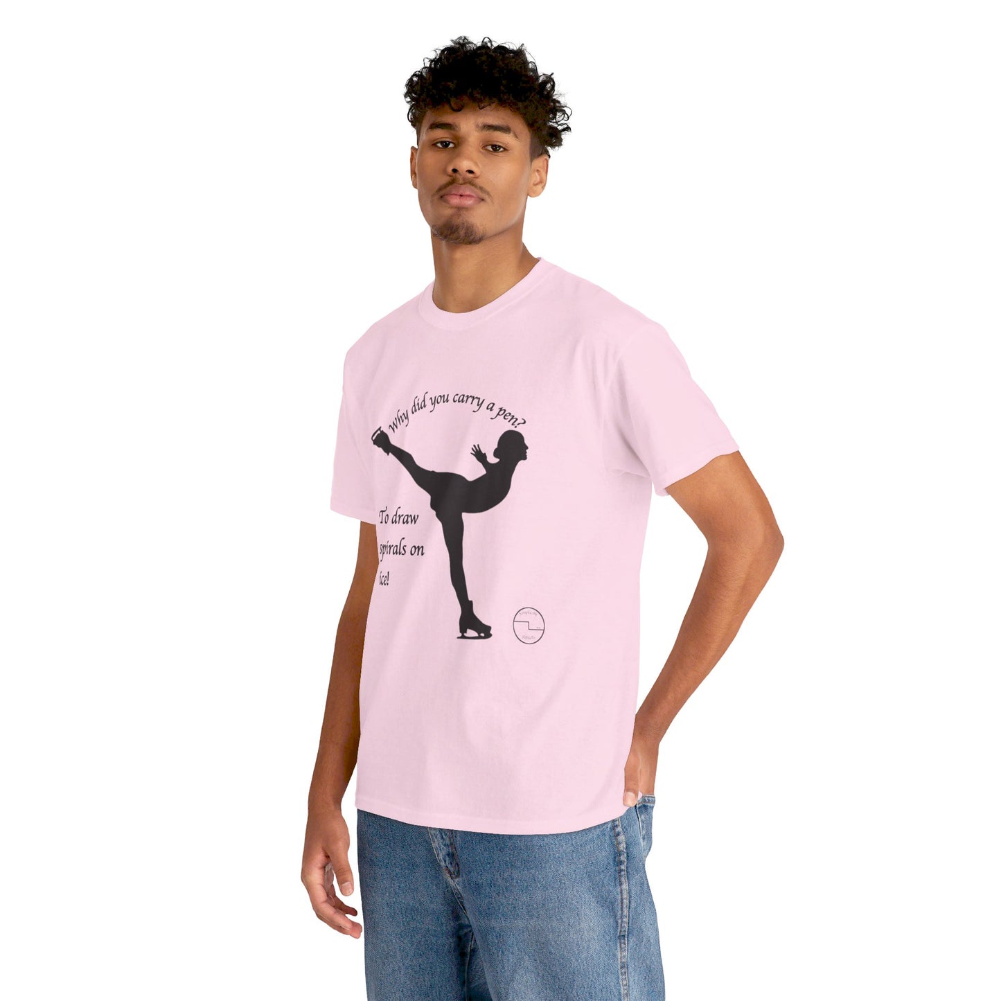 Figure Skating Joke, Spiral Sketch | Unisex 100% Heavy Cotton Tee