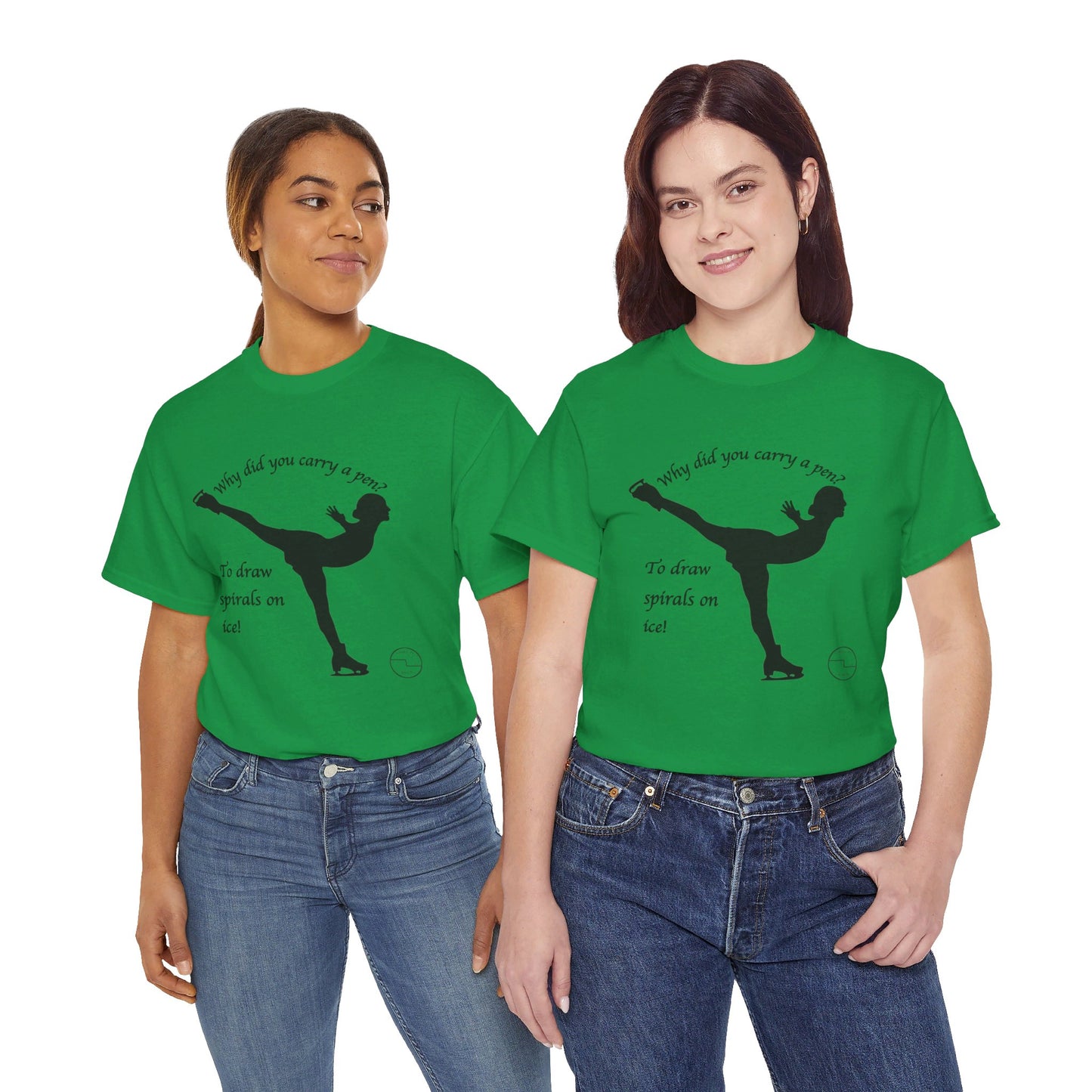 Figure Skating Joke, Spiral Sketch | Unisex 100% Heavy Cotton Tee