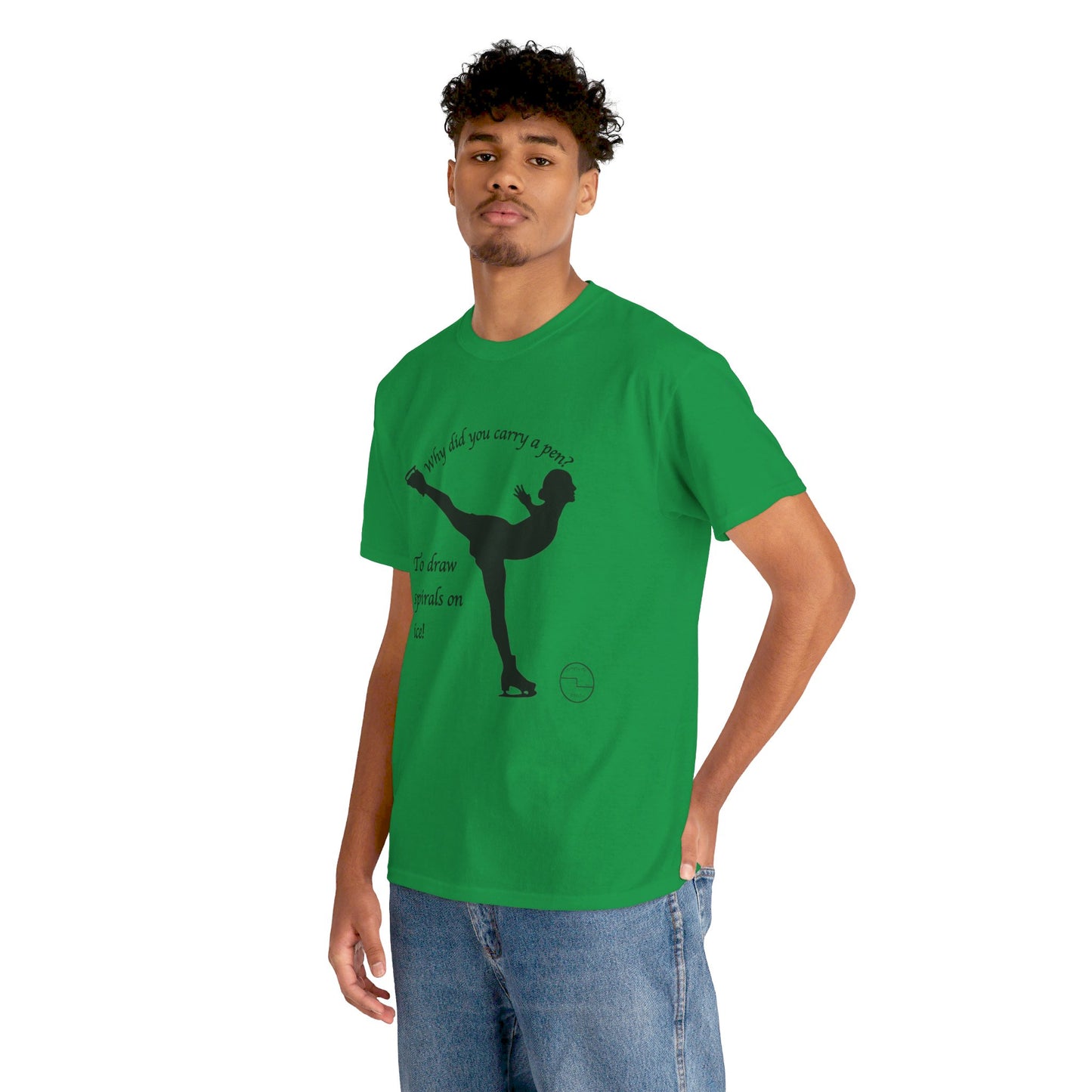 Figure Skating Joke, Spiral Sketch | Unisex 100% Heavy Cotton Tee