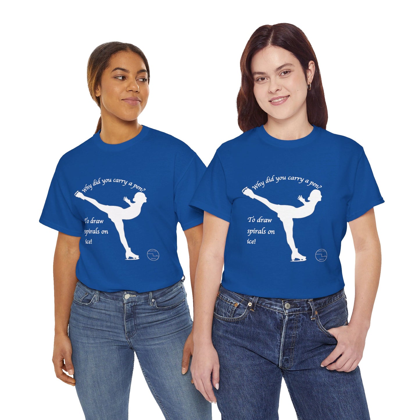 Figure Skating Joke, Spiral Sketch | Unisex 100% Heavy Cotton Tee