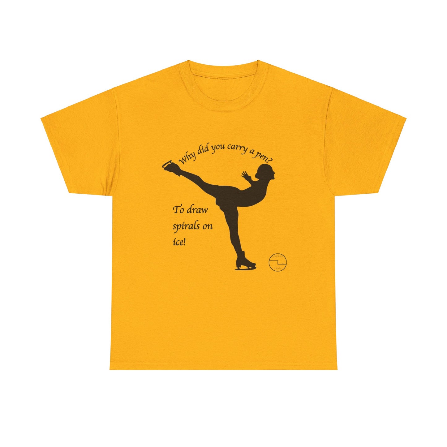 Figure Skating Joke, Spiral Sketch | Unisex 100% Heavy Cotton Tee