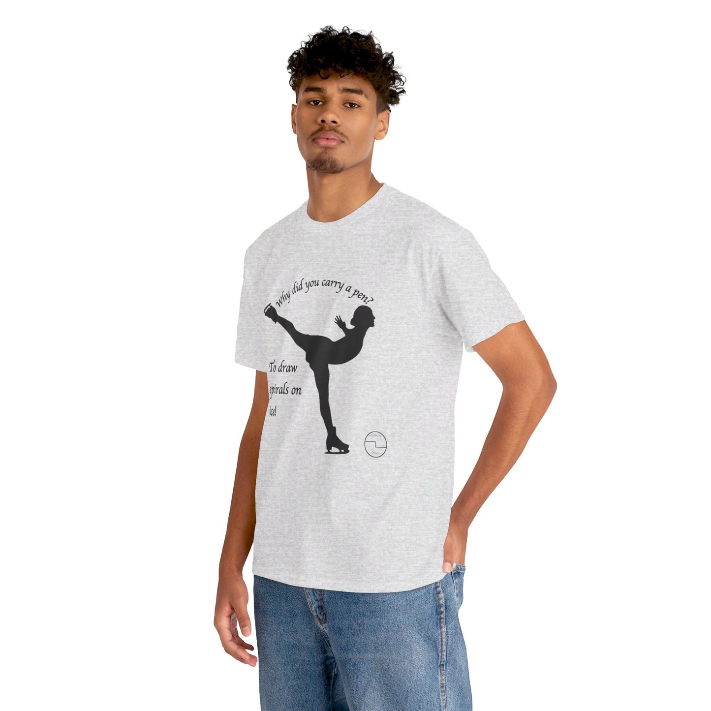 Figure Skating Joke, Spiral Sketch | Unisex 100% Heavy Cotton Tee