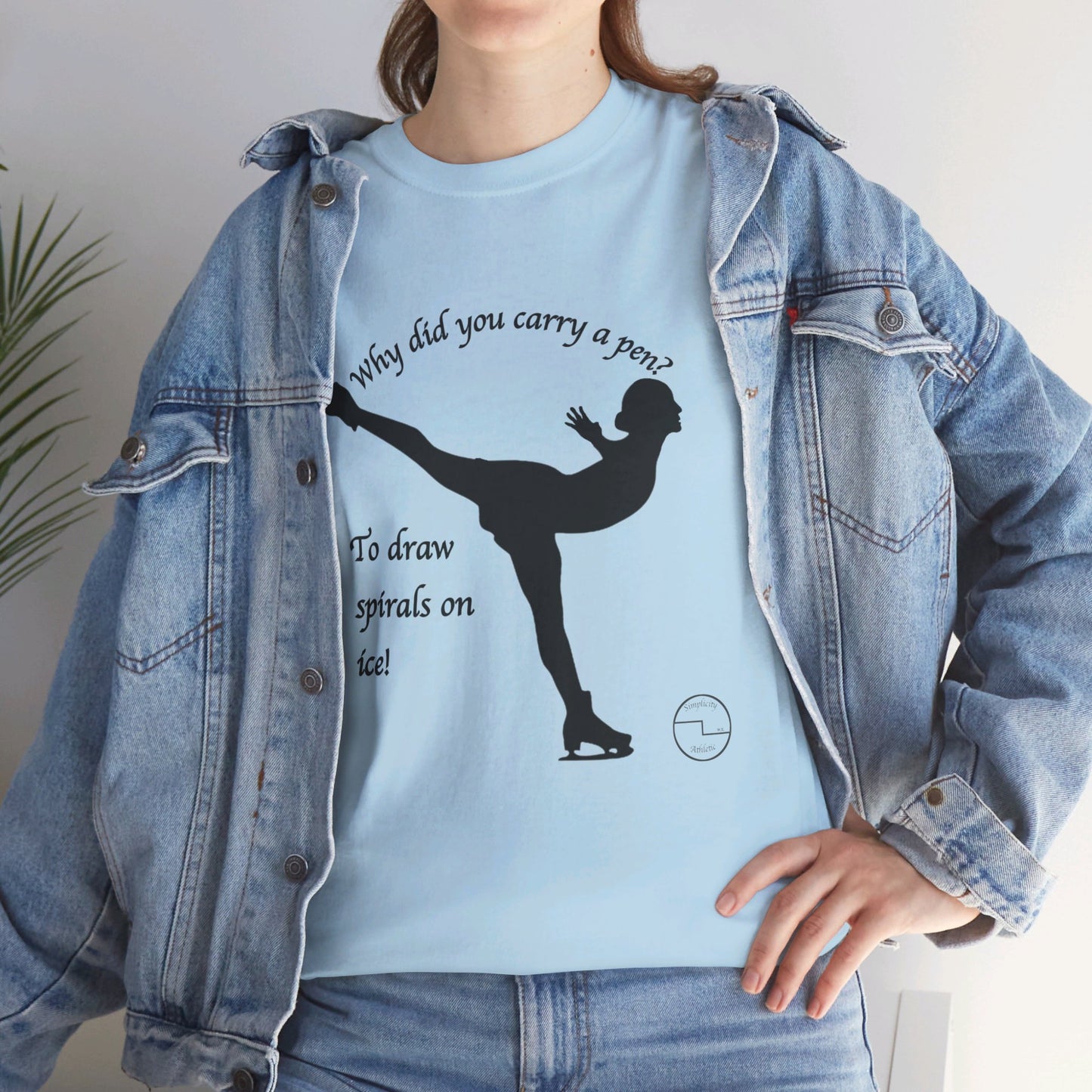 Figure Skating Joke, Spiral Sketch | Unisex 100% Heavy Cotton Tee