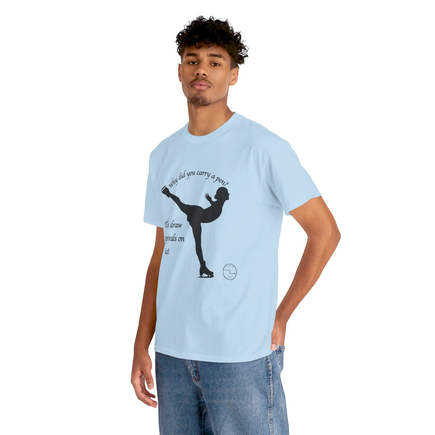 Figure Skating Joke, Spiral Sketch | Unisex 100% Heavy Cotton Tee