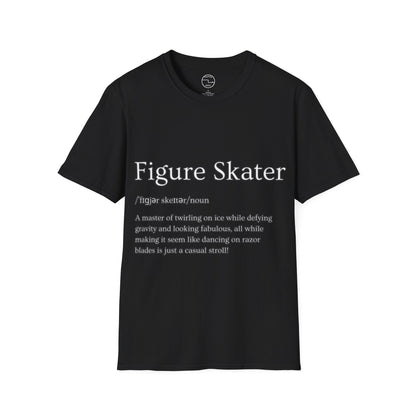 Unisex Softstyle Figure Skater T-Shirt – Defying Gravity Design | 100% Ring-Spun Cotton, Lightweight & Comfortable