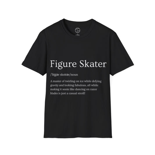 Unisex Softstyle Figure Skater T-Shirt – Defying Gravity Design | 100% Ring-Spun Cotton, Lightweight & Comfortable