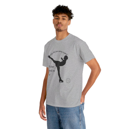 Figure Skating Joke, Spiral Sketch | Unisex 100% Heavy Cotton Tee