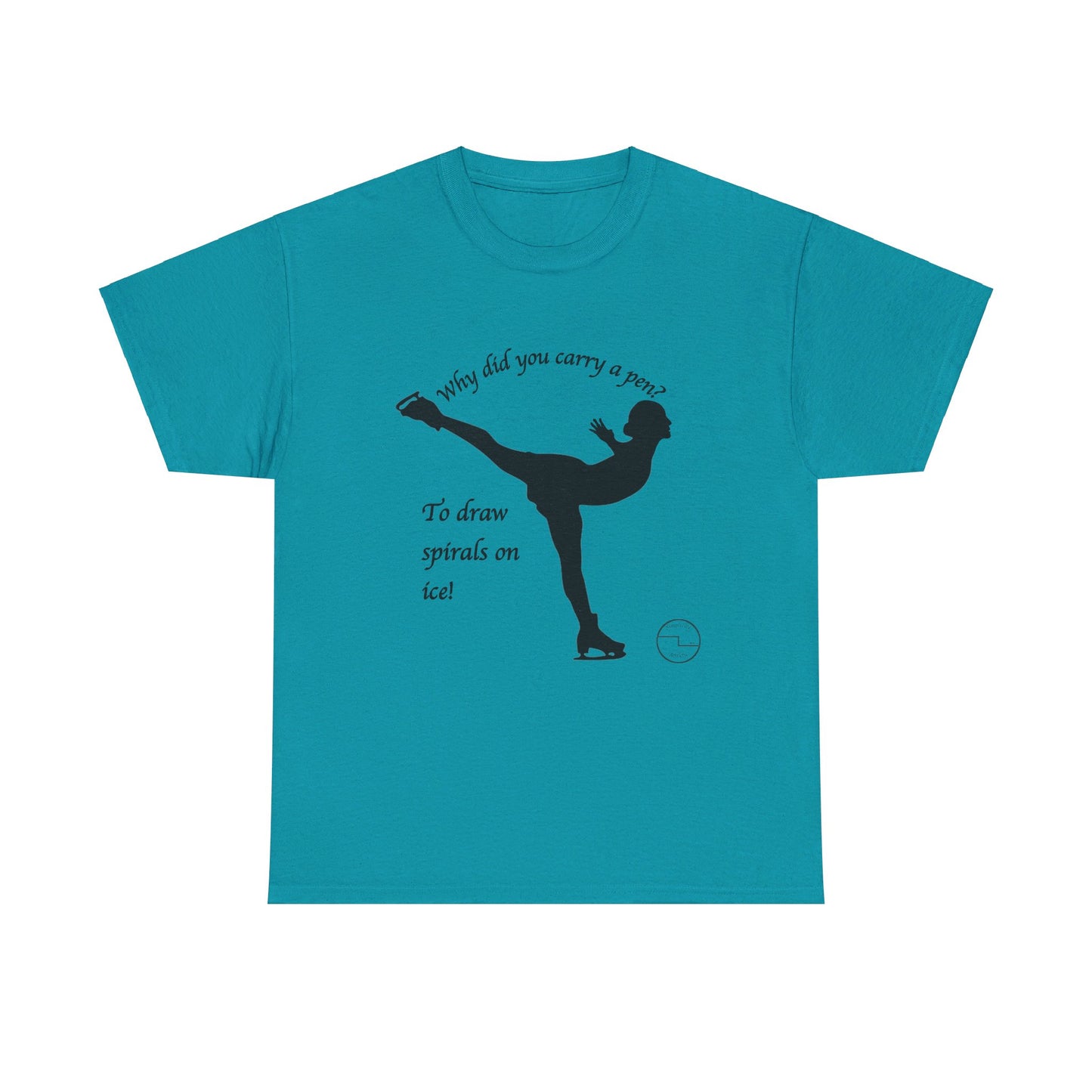Figure Skating Joke, Spiral Sketch | Unisex 100% Heavy Cotton Tee