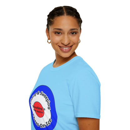 Curling(Chess on ice, shouting is the norm, sliding and sweeping) Unisex Softstyle T-Shirt