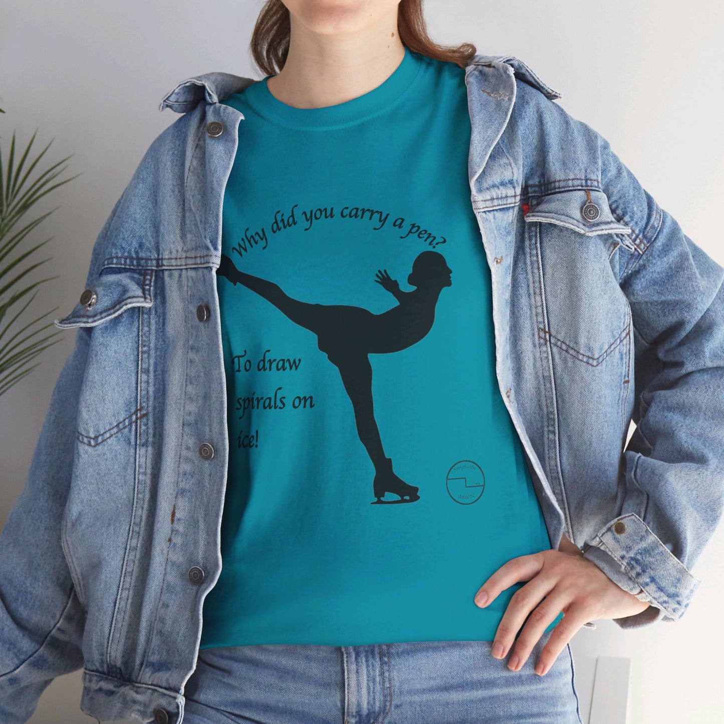 Figure Skating Joke, Spiral Sketch | Unisex 100% Heavy Cotton Tee