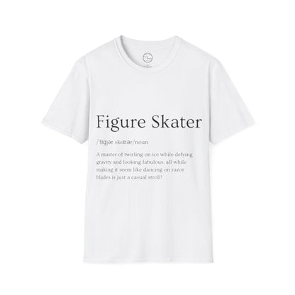 Unisex Softstyle Figure Skater T-Shirt – Defying Gravity Design | 100% Ring-Spun Cotton, Lightweight & Comfortable
