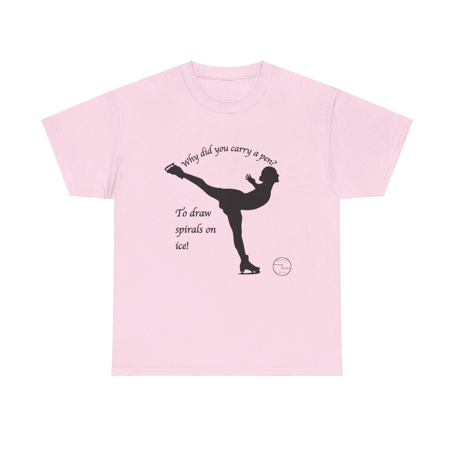 Figure Skating Joke, Spiral Sketch | Unisex 100% Heavy Cotton Tee