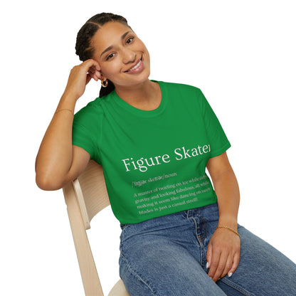 Unisex Softstyle Figure Skater T-Shirt – Defying Gravity Design | 100% Ring-Spun Cotton, Lightweight & Comfortable