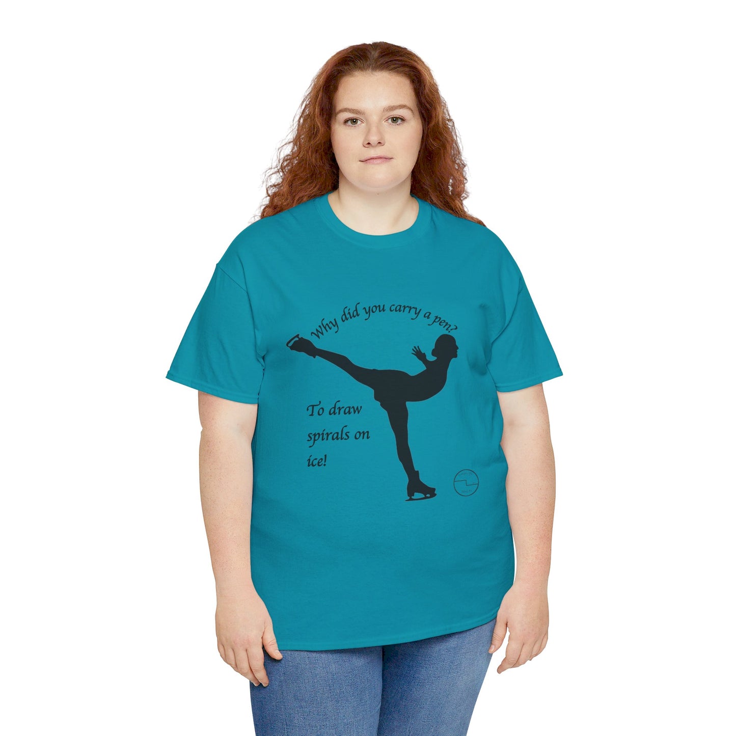 Figure Skating Joke, Spiral Sketch | Unisex 100% Heavy Cotton Tee