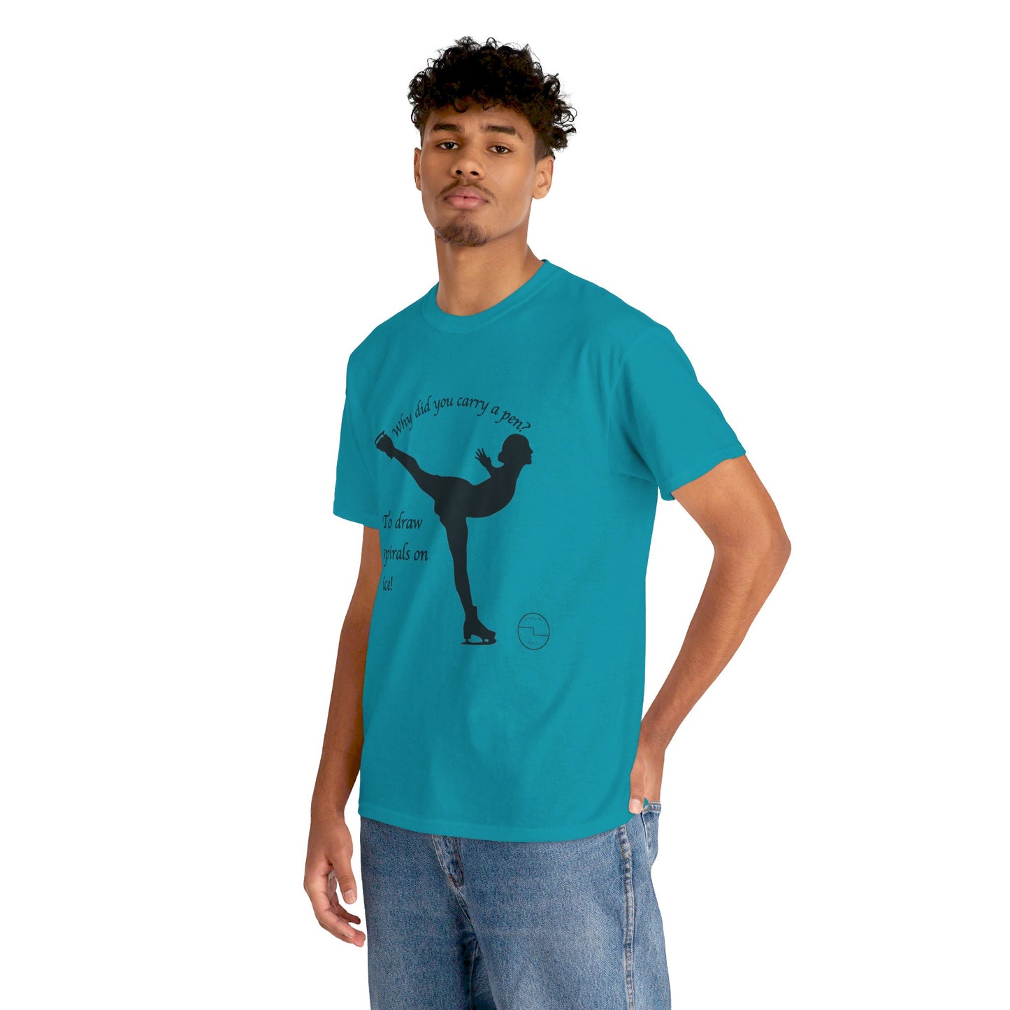 Figure Skating Joke, Spiral Sketch | Unisex 100% Heavy Cotton Tee