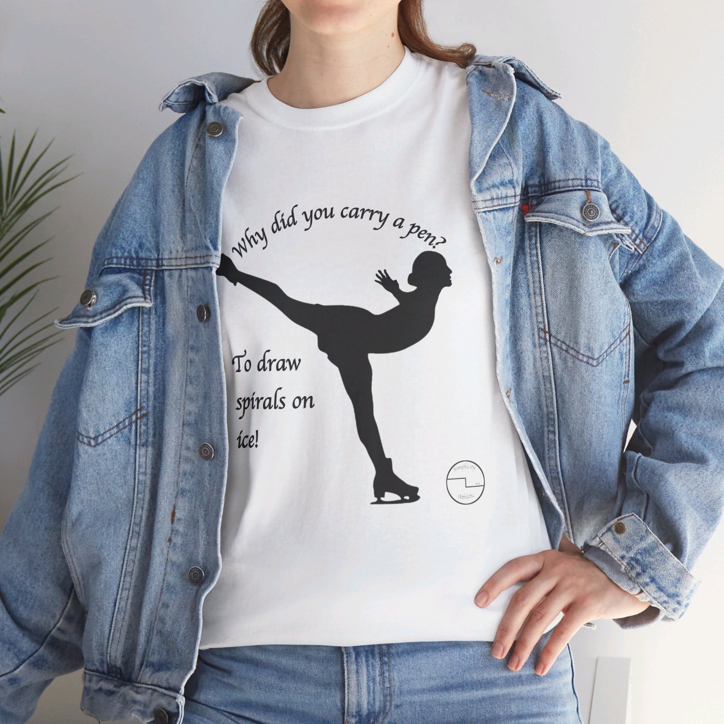 Figure Skating Joke, Spiral Sketch | Unisex 100% Heavy Cotton Tee