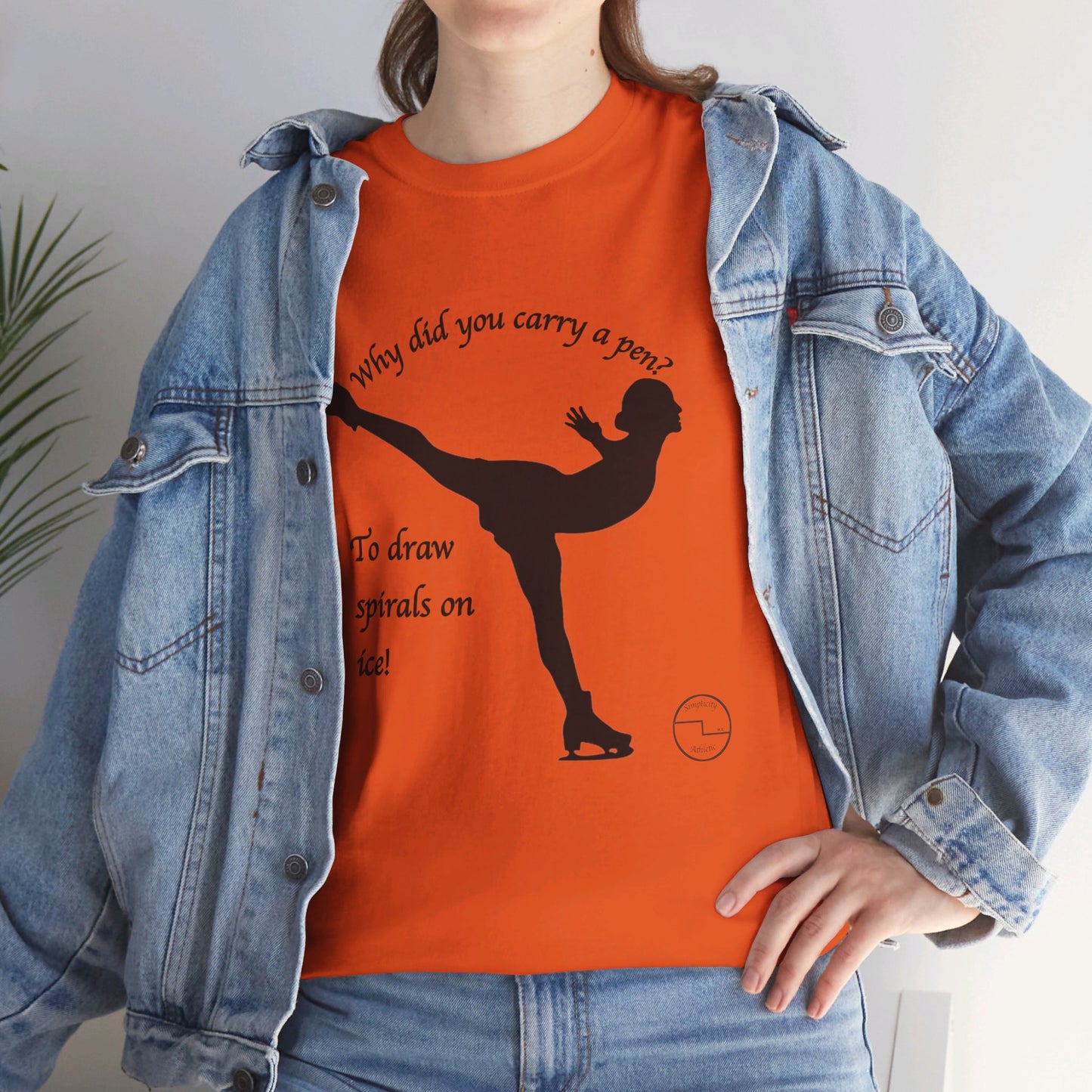 Figure Skating Joke, Spiral Sketch | Unisex 100% Heavy Cotton Tee