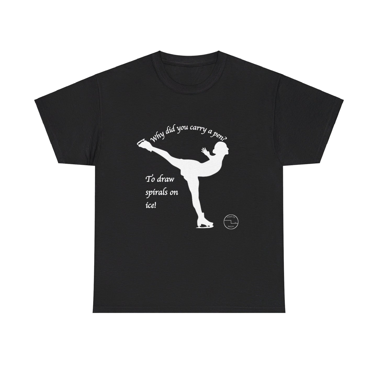 Figure Skating Joke, Spiral Sketch | Unisex 100% Heavy Cotton Tee