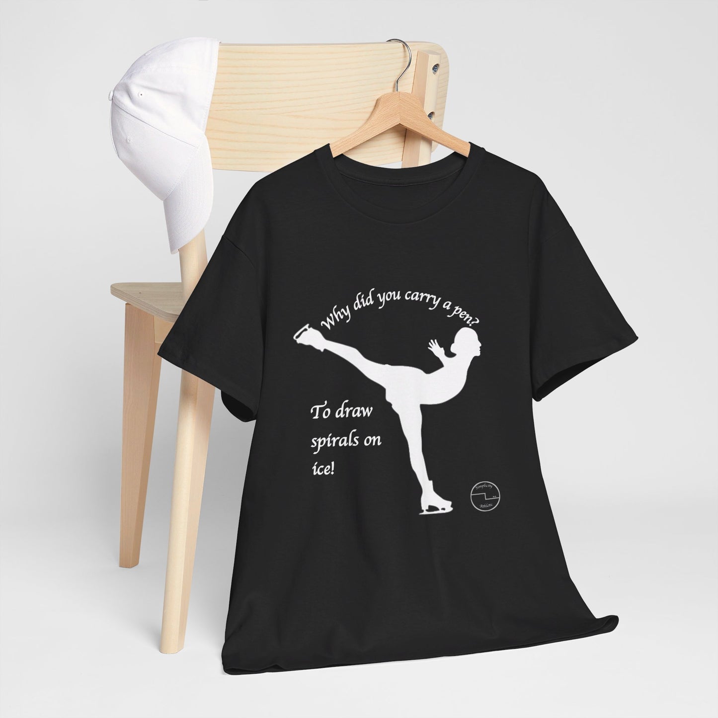 Figure Skating Joke, Spiral Sketch | Unisex 100% Heavy Cotton Tee