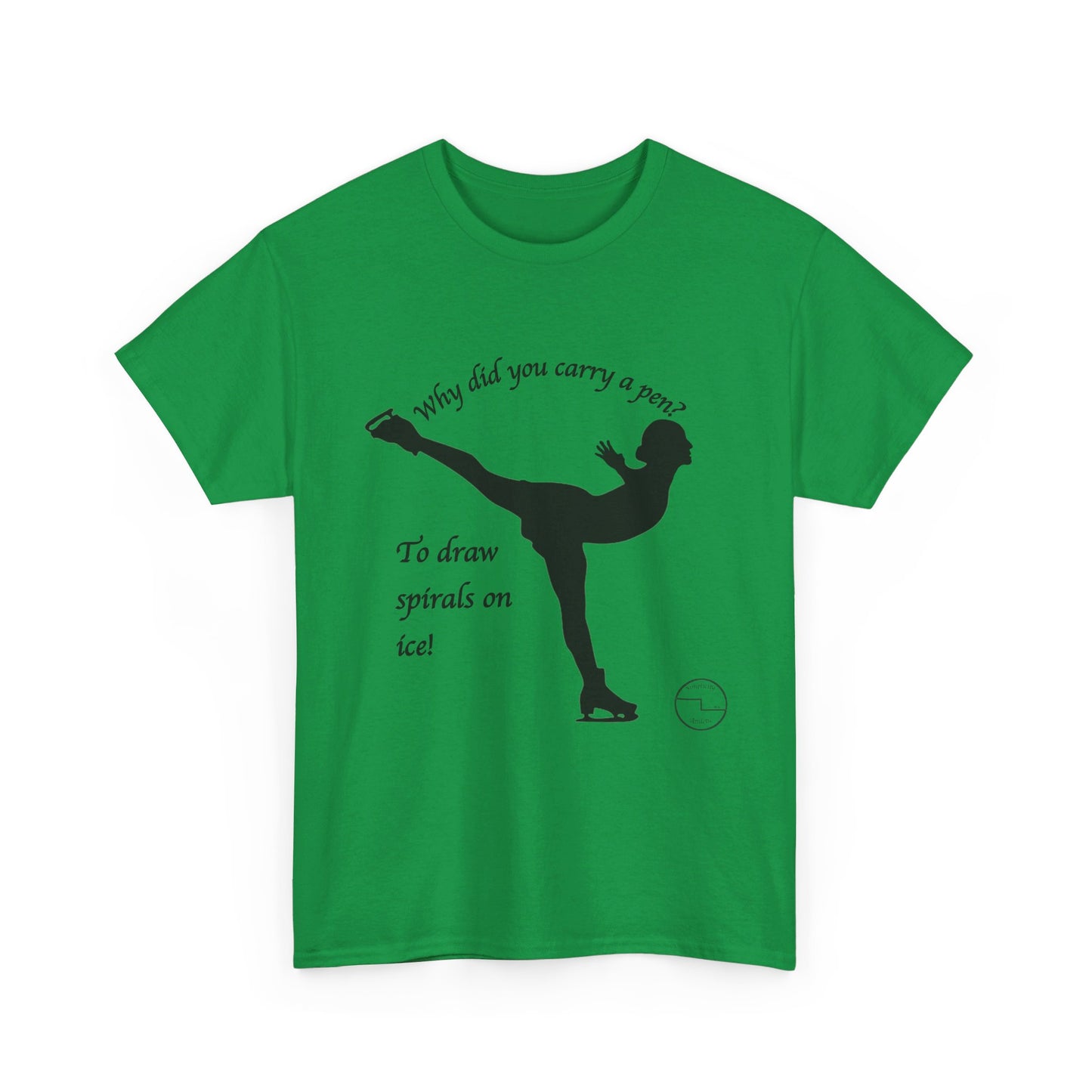 Figure Skating Joke, Spiral Sketch | Unisex 100% Heavy Cotton Tee