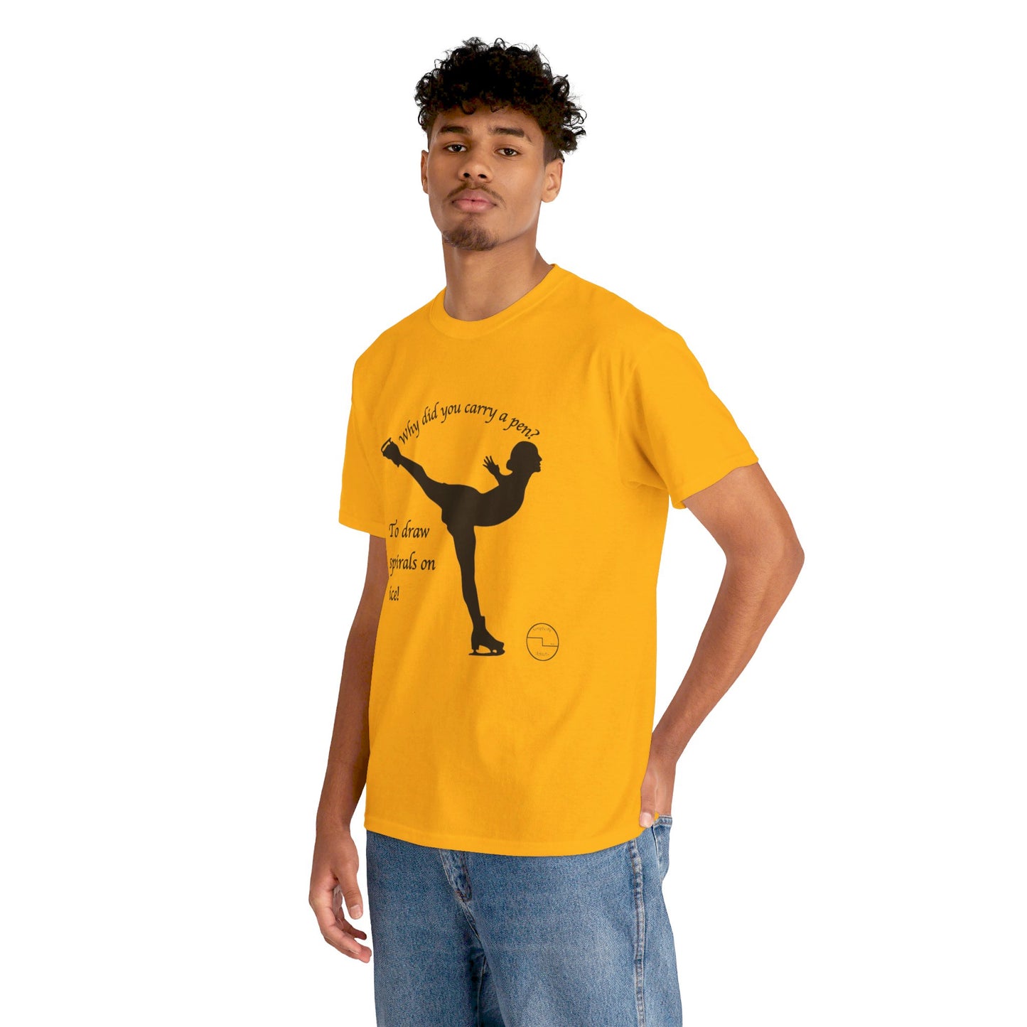 Figure Skating Joke, Spiral Sketch | Unisex 100% Heavy Cotton Tee