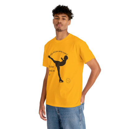 Figure Skating Joke, Spiral Sketch | Unisex 100% Heavy Cotton Tee